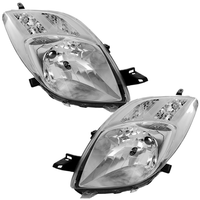 Scheinwerfer Set FüR Toyota Yaris P9 2005-2009 H4 Halogen Streuscheibe / LWR
