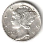 1931-S Mercury Dime Scarce Silver Hi-Grade Nice Original Color Free US Shipping