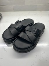 Chaco Townes Midform Women's Sandal Black Leather 12 Slip On Platform Comfort