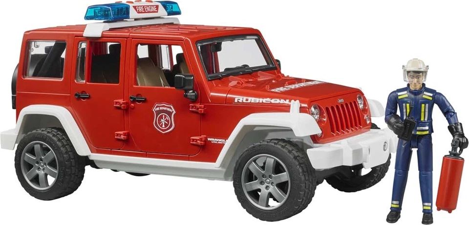 BRUDER, JEEP Wrangler Pompiere con personaggio Scala: 1/16, 1/16, BRU2528 - Immagine 2 di 4