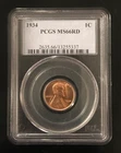1934 Lincoln Wheat Cent Penny PCGS MS66 RD