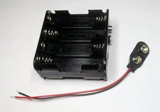 8× AA Battery Holder with 9V Snap Connector – 12V Output