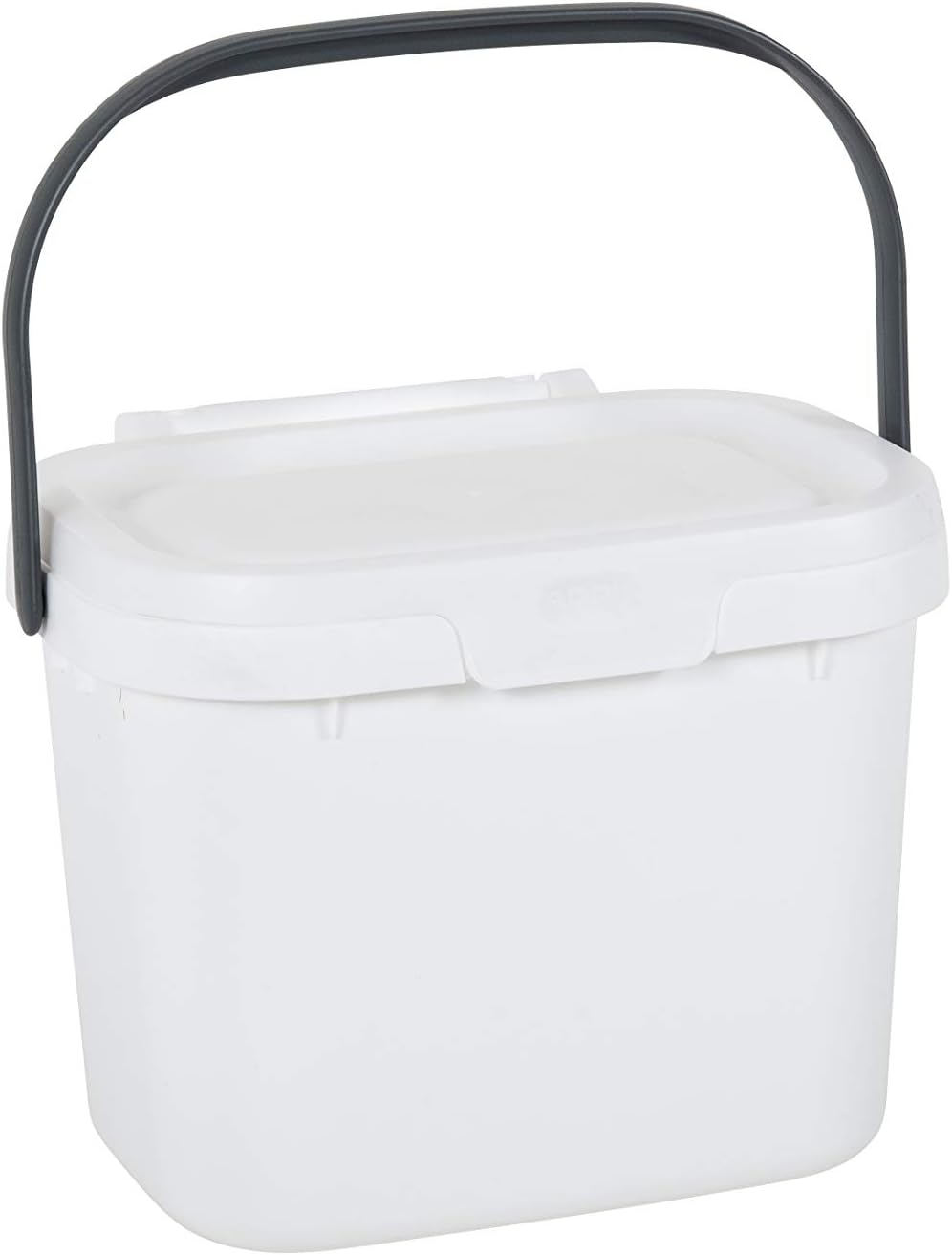 4.5L Kitchen Food Waste Compost Caddy Bin White Silver Recycling Scrap Pail Box
