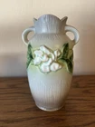 Vintage Roseville 6” Gray Gardenia Art Pottery Vase 681-6 Raised Roseville