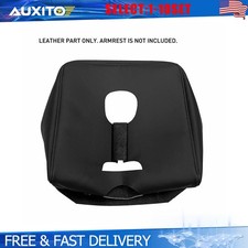 Black Leather Console Armrest Protector Cover For 2019-24 Sierra Jump Seat 1-10X