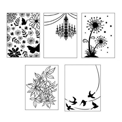 Prägeschablone C6 Hintergründe Puzzle Blüten ua, Embossing Folder, Darice 18
