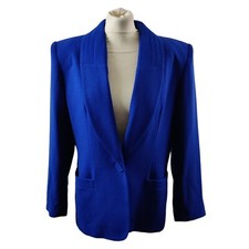 Kasper Womens Blazer Jacket Purple Size 12 Wool Single Button 2 Pockets Lined