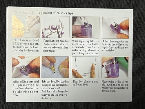 Meli and Moli Essential Oil Bottle Pendant on silk chain w/ kit - Picture 10 of 11