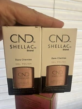 Shellac Nail Color - Bare Chemise by CND for Women - 0.25 oz Nail Polish 2