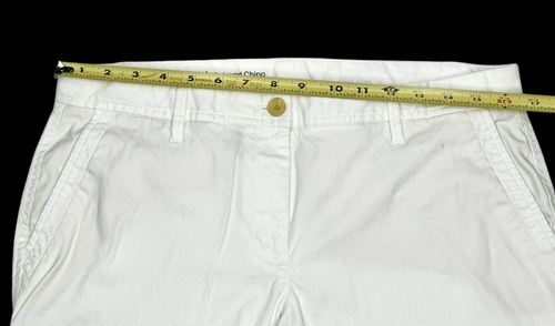 Talbots Relaxed Chino Stretch Relaxed Leg White Women’s Size 10p Cotton Blend - Picture 5 of 9