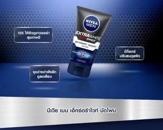 Nivea White 10X Effetto Schiuma Uomo Extra Sbiancante Pori Minimizer Fango Fr... - Immagine 4 di 4