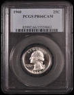 1960 Washington Quarter 25c Certified by PCGS PF66 CAMEO