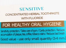 5 x 70 g. SENSITIVE Herbal Toothpaste With Fluoride/ Sensivity&Cavity Protection