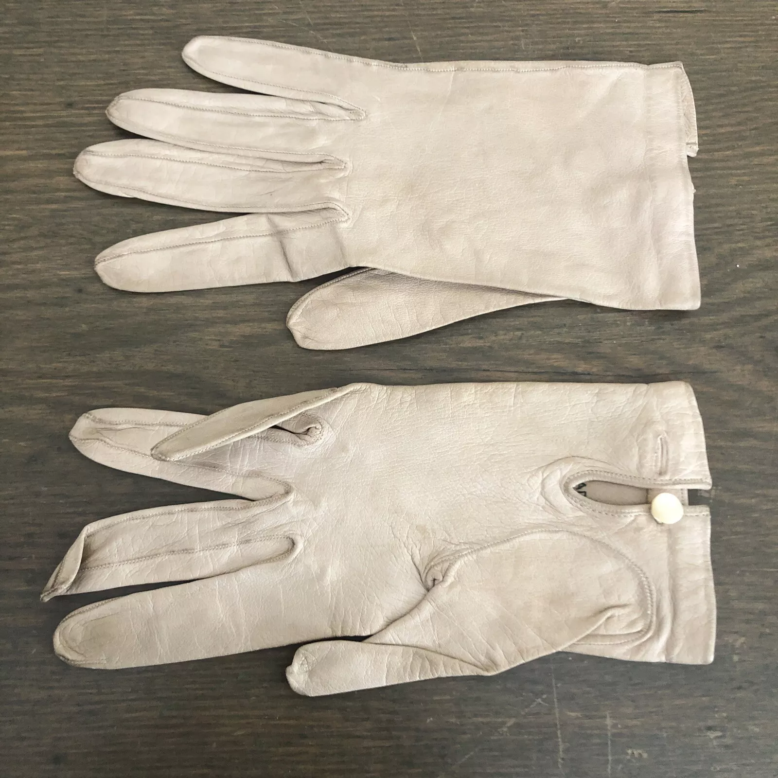 GANTS CUIR ENFANT VINTAGE CHRISTIAN DIOR BONWIT TELLER beige taille 7