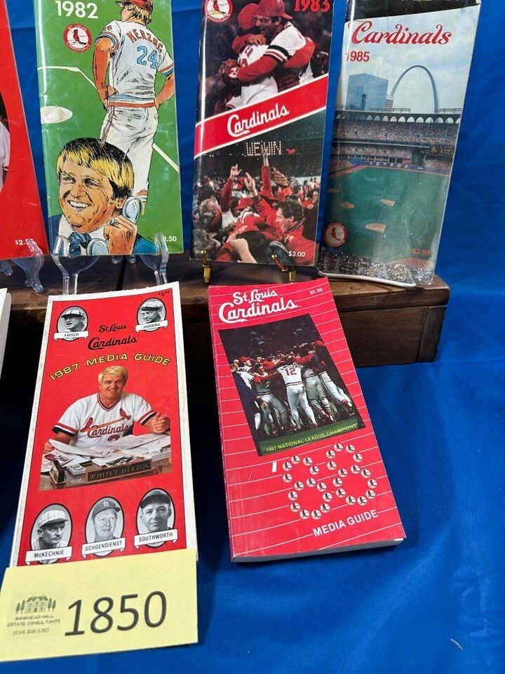 St Louis Cardinals Baseball MLB Media Guide 1980,81,82,83,85,86,87,88 Lot Of 8 - Image 4 of 4