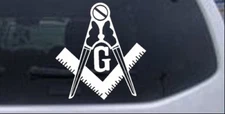 Freemason Masonic Square and Compass Car or Truck Window Laptop Decal Sticker