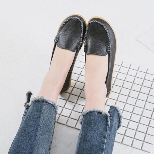 Women's Genuine Leather Casual Shoes Flat Loafers Non-slip loafers size 4.5 - 12 - Picture 21 of 60