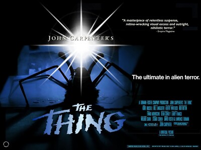 THE THING 1982 Quad Poster Druck 30x40'' John Carpenter Kurt Russell KOSTENLOSER VERSAND