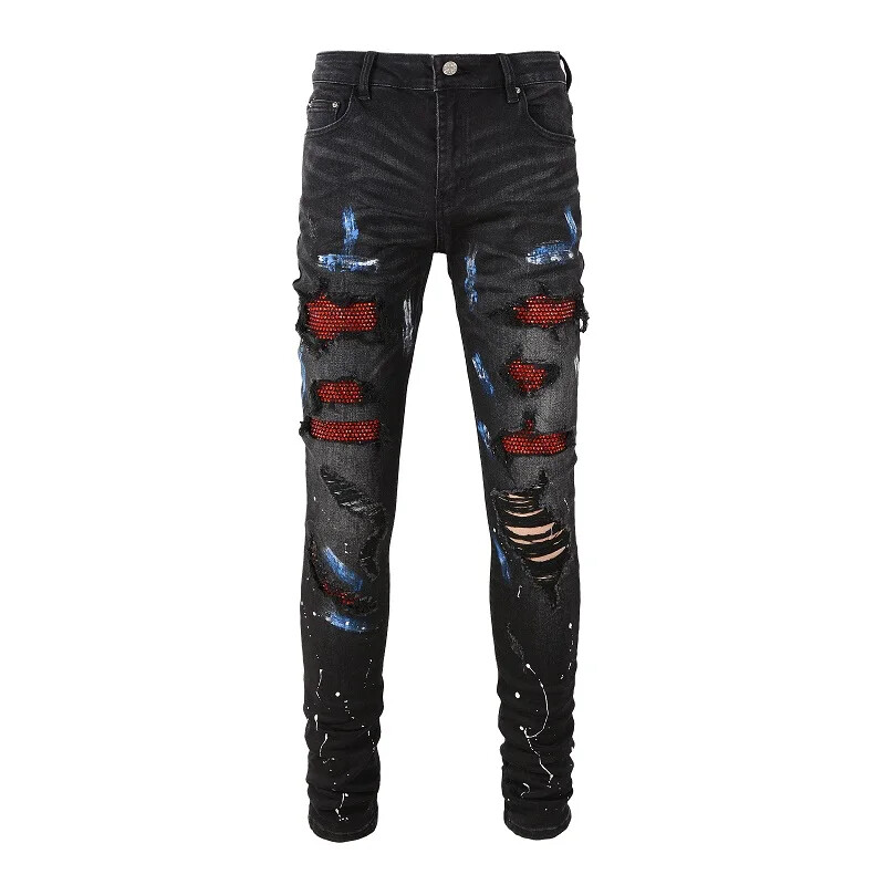 épline rhinestone jeans black エピヌ デニム エピヌ epine é rhinestone jeans ラインストーン デニム - メルカリ
