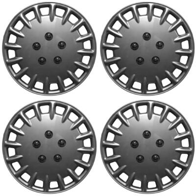 Streetwize Urban X Tornado Car Wheel Trim Set 15'' Silver Set Of 4 Hub Cap Covers