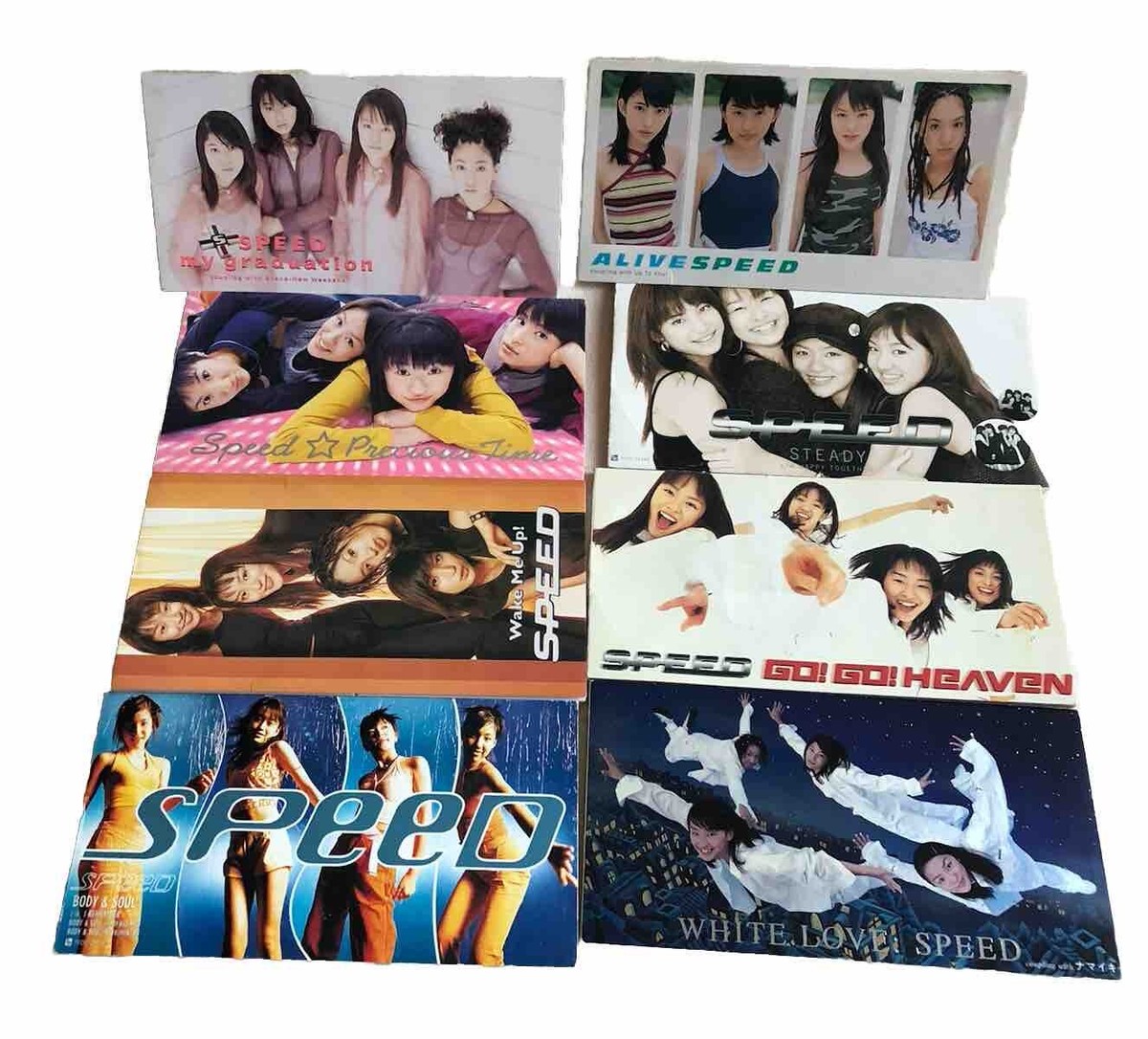 ミュージシャン SPEED ORIGINAL PHOTOCARDS LOT J-Pop SPEED Girl Group Mini CDs Stickers Japanese Vintage Girl
