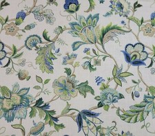 Brissac in Sapphire BTY 54" Wide P Kaufmann 55 Cotton 45 Rayon Floral