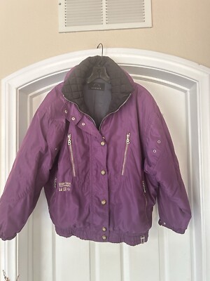 Bogner Vintage Purple W/ Black Ski Jacket Women's Size 8