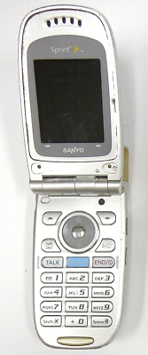 Sanyo MM-8300 - Blue and Silver ( Sprint ) Rare Cellular Flip