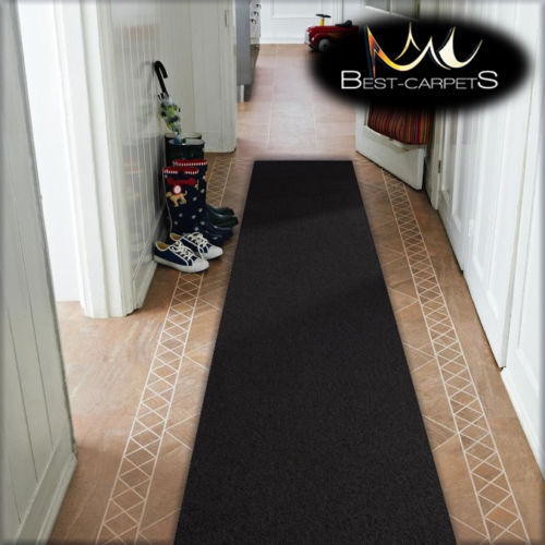 Pasillo corredor barato moderno negro PASILLO ancho 140 - 200 ALFOMBRAS alfombras de fieltro