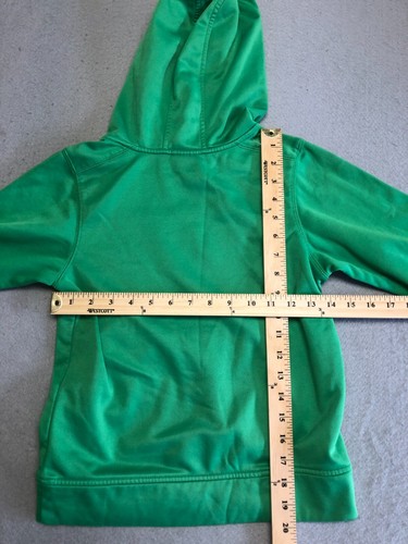 Adidas Kids Sweatshirt Youth Small (7) Bright Green Fleece Active Soccer Hoody - Picture 5 of 5