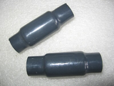 Lot of 2) 1/2'' 40 Mil Gray PVC Coated Rigid Couplings for Corrosive Environments