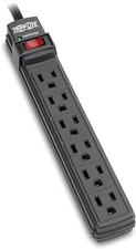 Tripp Lite 6 Outlet Surge Protector Power Strip, 6ft Cord, Black, 10,000 INSURA