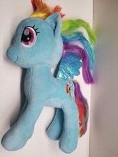 2017 My Little Pony 16" Plush Figure Rainbow Dash Mylar Hair Discontinued