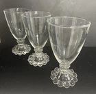 3 Anchor Hocking Fire King Boopie Bubble Glass Goblets Vintage Set of 3 Lot