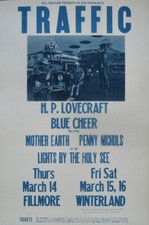 TRAFFIC BG111-OP1 FILLMORE Concert poster 1968 BILL GRAHAM LEE CONKLIN NM