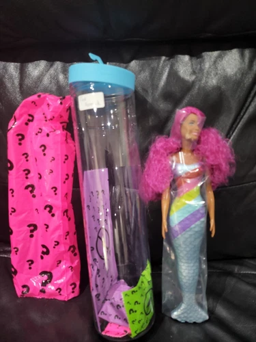 New Barbie Color Reveal Mermaid PINK  Hair Doll Mattel RARE 