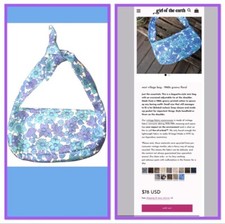 Bolso Girl of the Earth West Village años 60 ¡Groovy bolso de tela floral 1 de 10! $78
