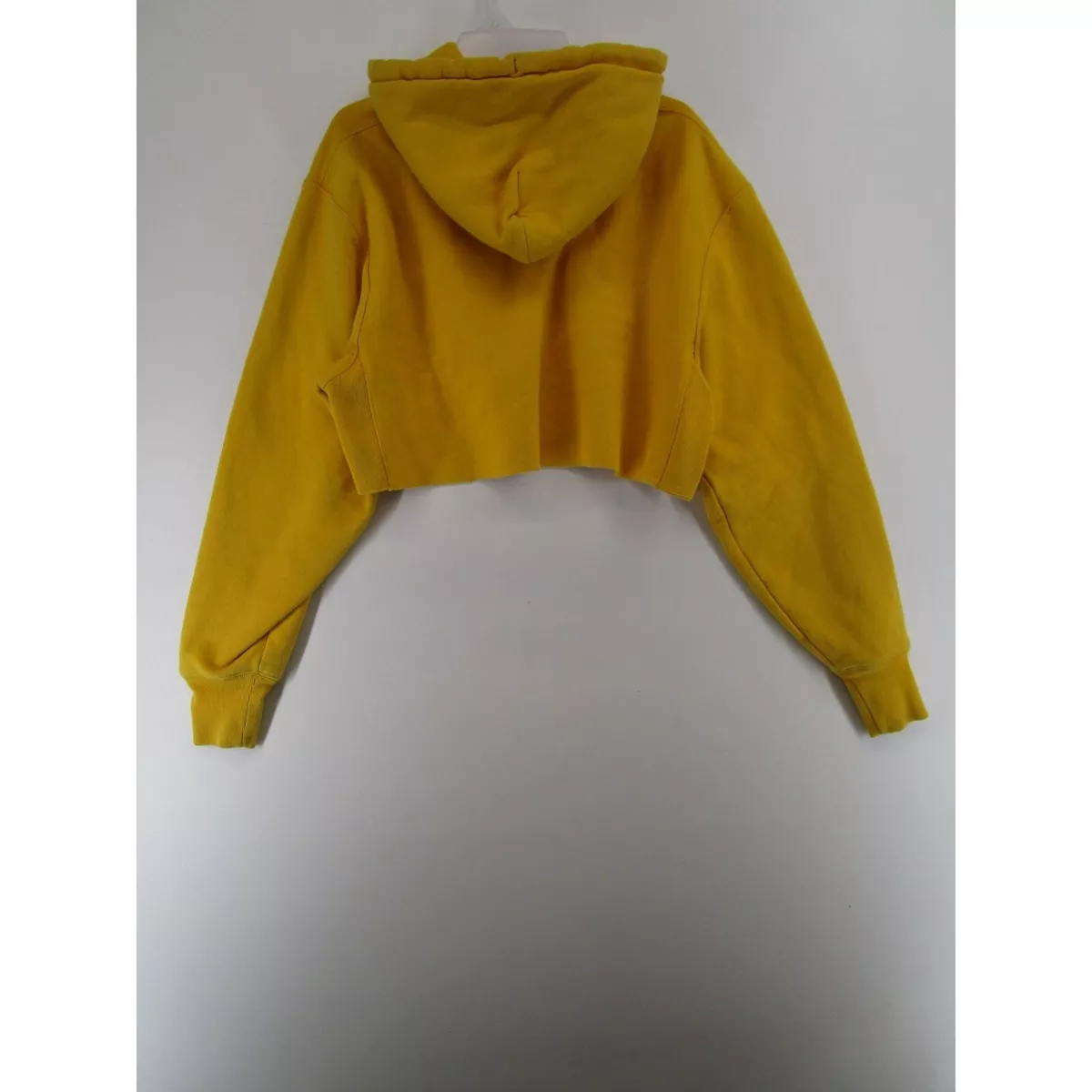 Yellow cropped champion hoodie new arrivals