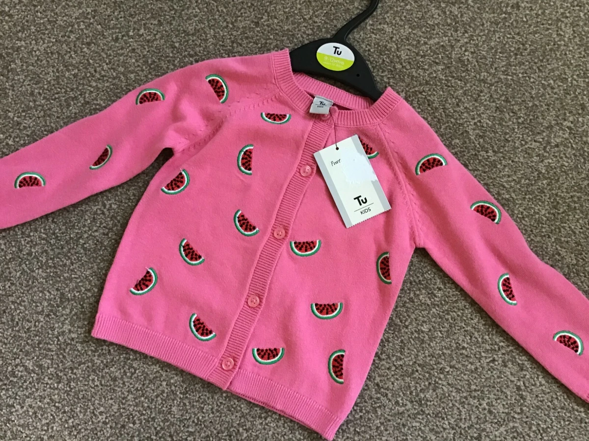 TU Baby girl CARDIGAN 9 12 months WATERMELON Pink CUTE New PRESENT Gift Birthday
