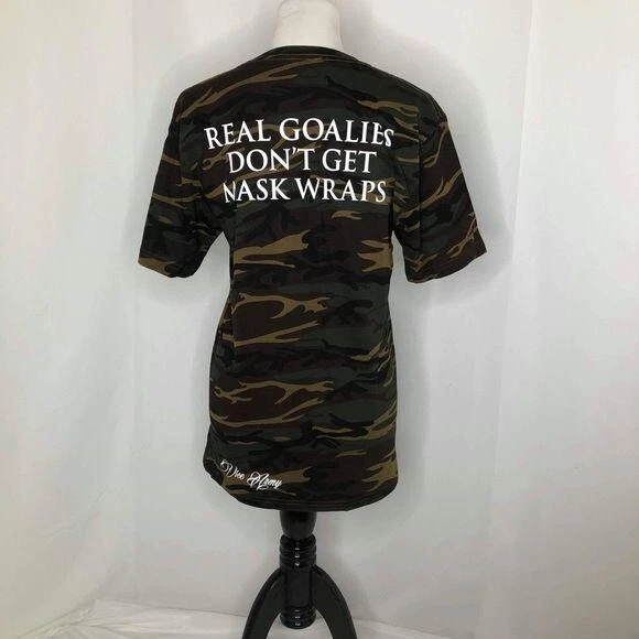 Camisa mediana de porteros de hockey para niños Vice ejército verde camuflaje manga corta yunque Foto 3 de 4