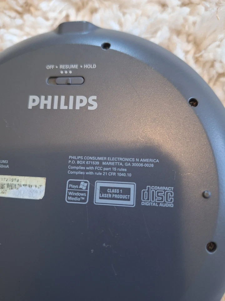 Philips Reproductor de CD MP3 portátil Discman EXP2550 bajos dinámicos - COMO ESTÁ PARA PIEZAS Foto 4 de 4