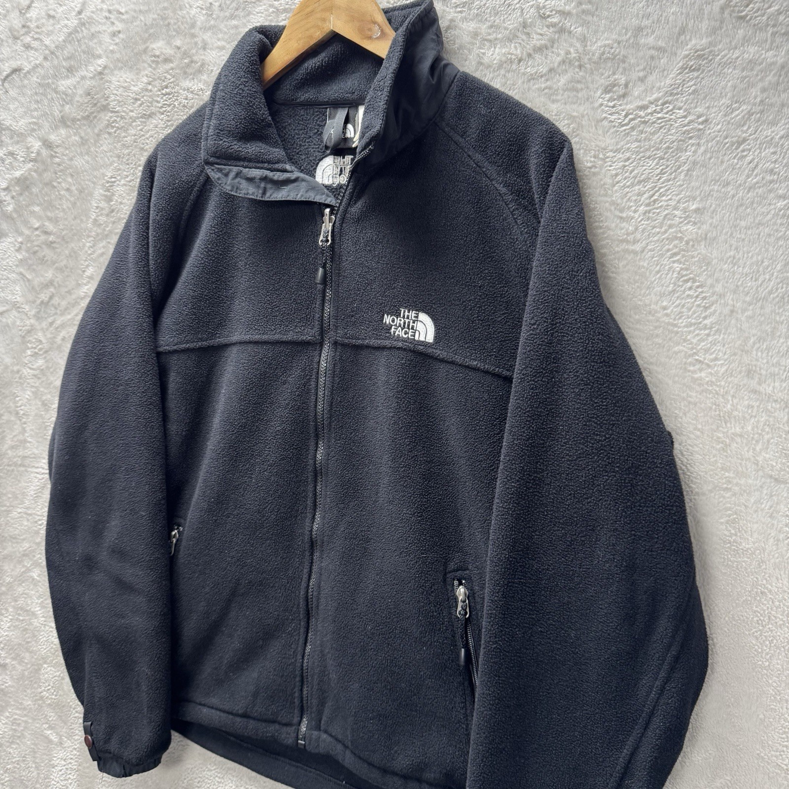 The North Face Men’s Full Zip Fleece Jacket Black Ski Hiking Layer Medium Pocket thumbnail 2