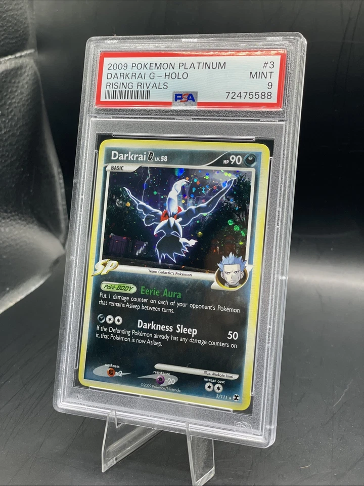 2009 POKEMON PLATINUM RISING RIVALS #3 DARKRAI G-HOLO PSA 9 - Image 3 of 4