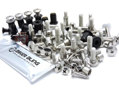 ZZR250 1990 ZX250 großer Kopf Edelstahl Bildschirm Verkleidung Schrauben Kit