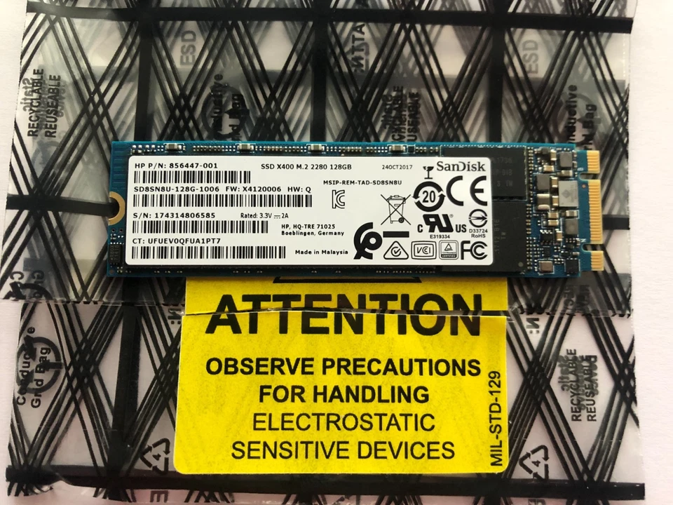 SANDISK SSD X400 M.2 2280 128GB SSD SD8SN8U-128G-1006 - Image 2 of 2