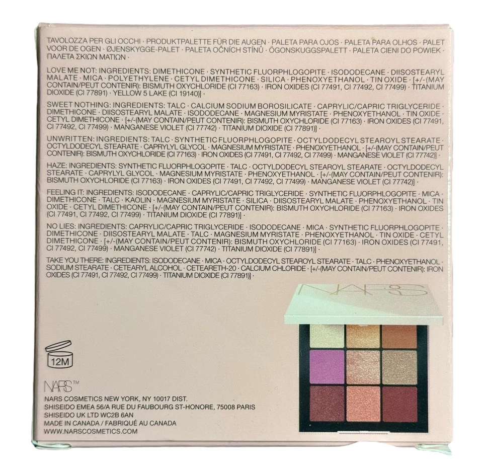 NARS Afterglow Tempting Eyeshadow Palette 9 Shades 1.7g NEW in Box Authentic - Image 2 of 4