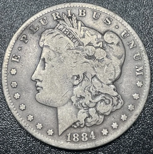 1884-S Morgan Silver Dollar $1 Fine Better Date Coin
