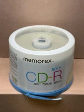Memorex CD-R 50-Pack Spindle 52x 700MB 80min Recordable CD-R *Brand New/Sealed*
