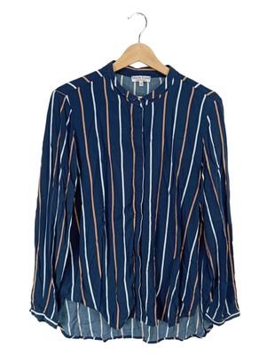 MARIE LUND COPENHAGEN Langarmhemd Damen Hemd Gr. DE 42 blau-hellorange
