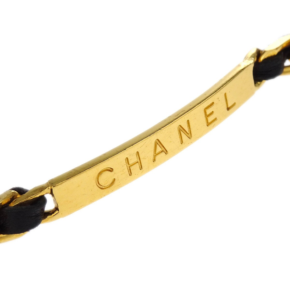 Chanel Bracelet Gold Black 96P 186645 | eBay